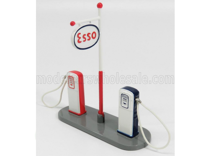 ACCESSORIES Pompa Benzina - Pump Oil Gas Fuel Esso, Red Blue White