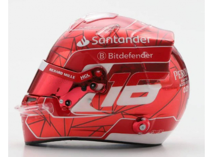 BELL HELMET Casco Helmet F1 Charles Leclerc Team Ferrari Hp №16 Singapore Gp (2024), Red