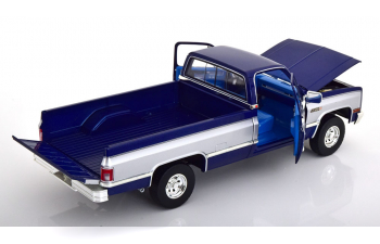 GMC K-2500 Sierra Grande Wideside (1984), blue metallic /silver