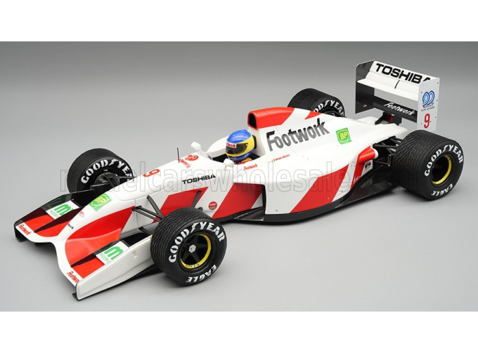 Footwork F1 FA13 Mugen HONDA №9 Spain GP With Rain Tires (with pilot figure) (1992) Michele Alboreto