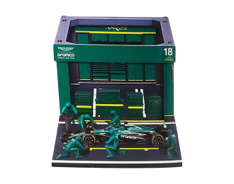 ASTON MARTIN AMR25 #18 Lance Stroll Pit Pass Set (2025), green