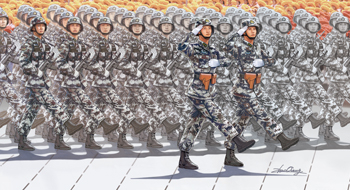 Сборная модель PLA Paratroops Soldier on China's 60th National Day Parade