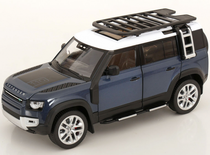 LAND ROVER Defender 110, blue metallic/ white