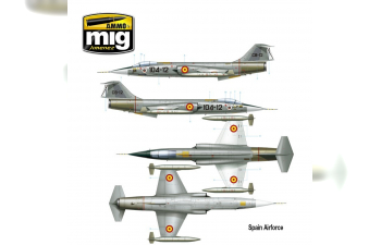 Сборная модель американский истребитель F-104G Starfighter - Испанская, канадская, итальянская, греческая, норвежская, турецкая версии