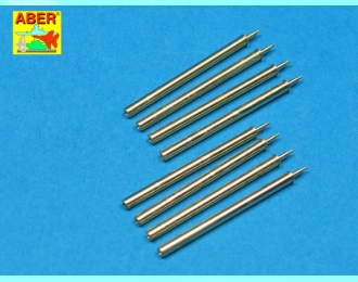 Set of 8 turned cal .50 (12,7mm) U.S. Browning M2 barrels for P- 47 Thunderbolt