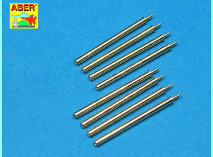 Set of 8 turned cal .50 (12,7mm) U.S. Browning M2 barrels for P- 47 Thunderbolt