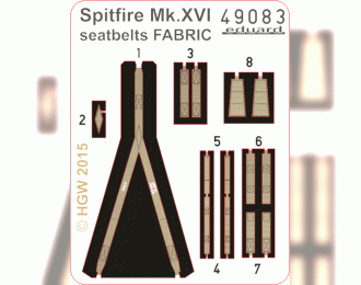 Фототравление Spitfire Mk. XVI ремни FABRIC