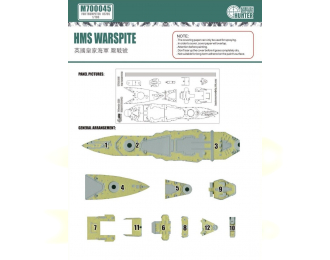 Маска окрасочная HMS WARSPITE 1942