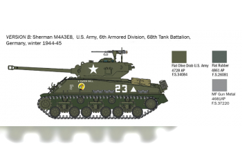 Сборная модель M4a3e8 Sherman Miltary 1945