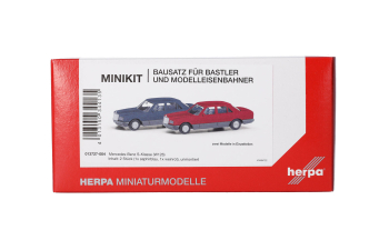 Сборная модель набор из 2х MERCEDES-BENZ S-Klasse W126, синий / красный