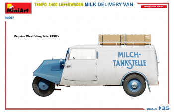 Сборная модель TEMPO A400 Lieferwagen 3-wheels Milk Delivery Van 1962