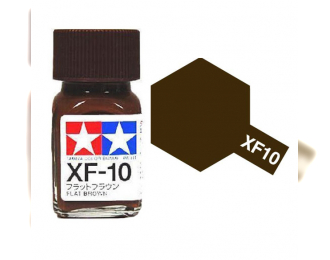 Краска эмалевая коричневый матовый XF-10 Flat Brown,10мл.