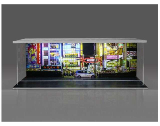 Diorama *Urban street with light*, various
