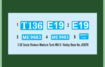 Сборная модель Танк Vickers Medium Tank MK II