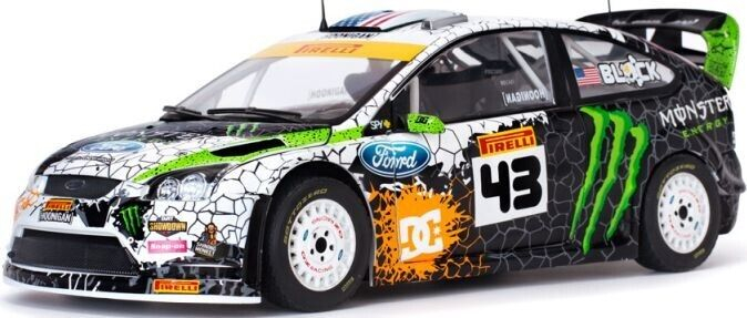 FORD Focus Rs Wrc06 Monster №43 Rally St. Petersburg Russian (2012) Ken Block, Black White Green