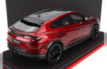 LAMBORGHINI Urus Performante (2022) - Con Vetrina - With Showcase, Rosso Efesto - Red Met Carbon