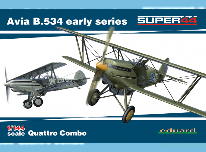 Сборная модель Самолет Avia B.534 early series QUATTRO COMBO (четыре модели в наборе)