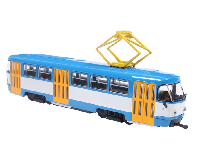 TATRA T3/T4 Ostrava (1970), blue / white / yellow