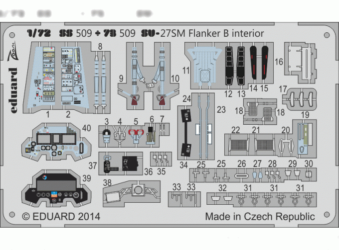 Фототравление для Su-27SM Flanker B interior S.A.