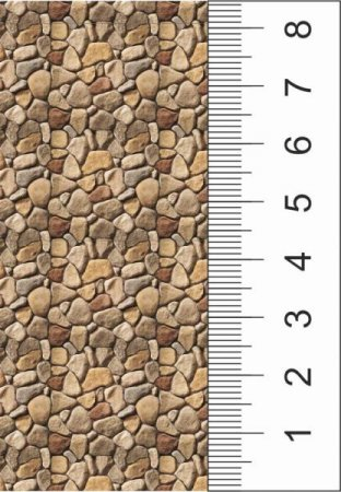 Самоклеящаяся текстура булыжника для макетов (А4)