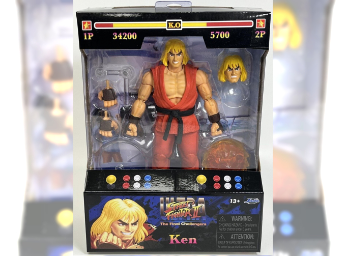 FIGURES Ken - Ultra Street Fighter Ii - The Final Challengers - Cm. 15.5 - Action Figure, Red Pink