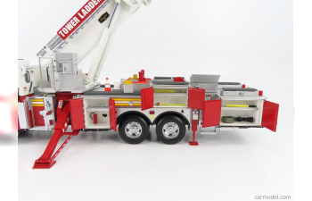 SEAGRAVE Truck Tower Ladder 9 Scala Fire Dept. City Of New York - Vigili Del Fuoco - Fire Engine - 55cm, Red White