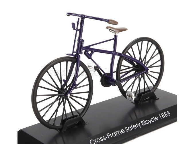 Велосипед с крестообразной рамой (1888), пурпурно-черный / Cross Frame Safety Bicycle (1888), Purple Black