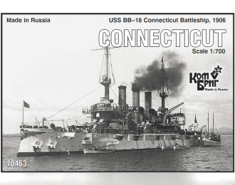 Сборная модель USS BB-18 Connecticut Battleship, 1906