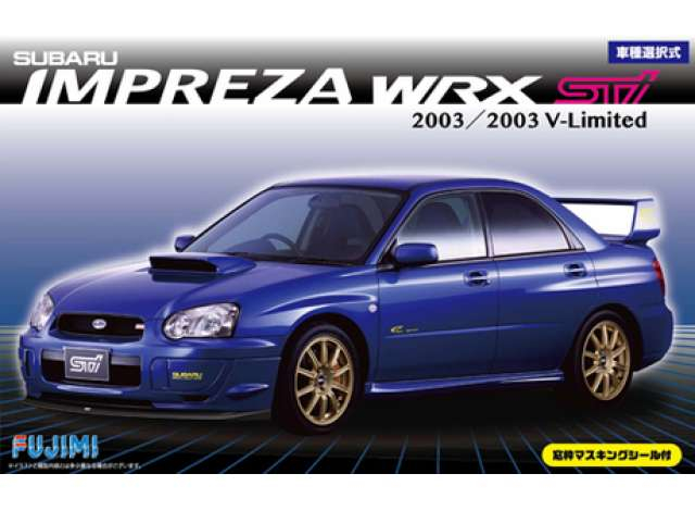 Сборная модель Subaru Impreza WRX Sti/2003 V-Limited w/Window Frame Masking Seal