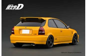 HONDA Civic (EK9) Type R *carbon bonnet* Initial D, yellow