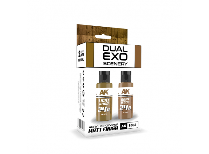 Набор акриловых красок LIGHT WOOD & DARK WOOD DUAL EXO Set, 60мл