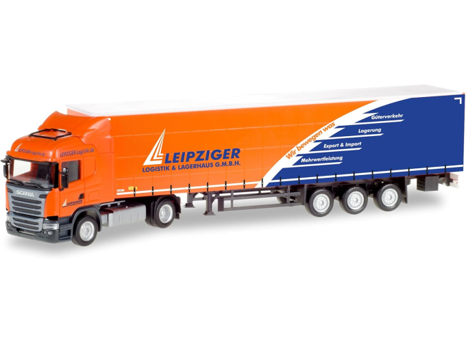 MERCEDES-BENZ Actros B. G.Sz. *Leipziger Logistik*, orange / blue