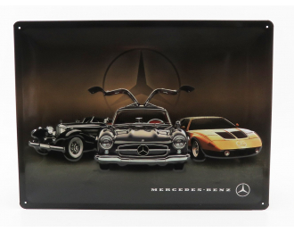 ACCESSORIES 3d Metal Plate - Mercedes Benz 3 Generation, Black Gold Brown