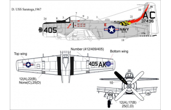 Декаль для A-1H Skyrader VA-176