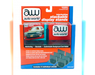 Набор из 6 подставок для моделей автомобилей в масштабе 1:64