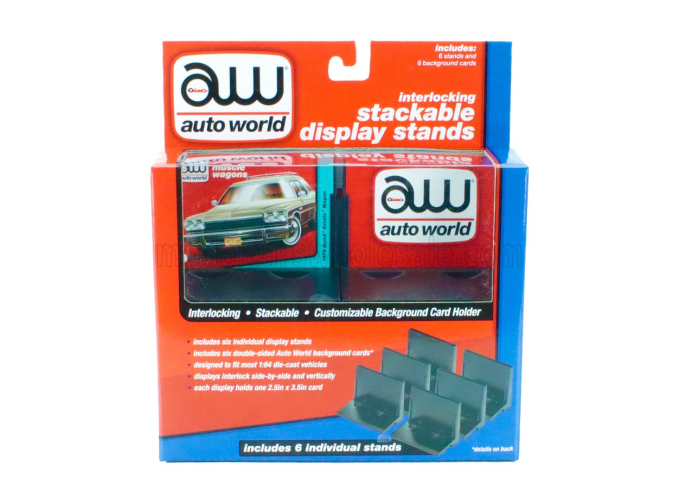 Набор из 6 подставок для моделей автомобилей в масштабе 1:64