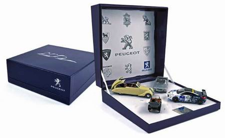набор 200 лет PEUGEOT 4 модели Bebe/402/504/RCZ