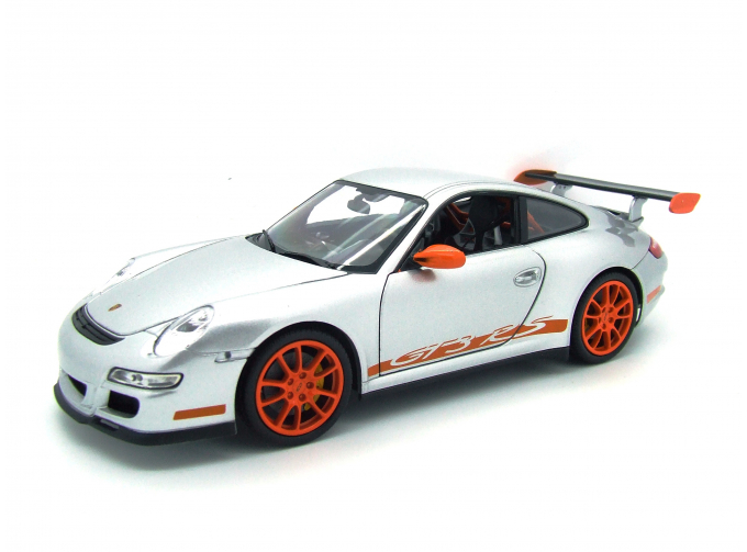 PORSCHE 911 GT3 RS (997) 2007 gray with silver stripes