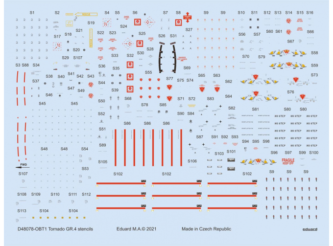 Декаль для Tornado GR.4, набор элементов