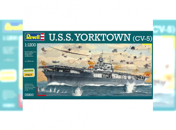 Сборная модель Корабль Авианосец U.S.S. Yorktown (CV-5), ВМС США