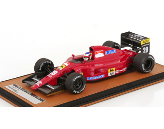FERRARI F1 642 №28 British Gp With Rain Tires (with Pilot Figure) (1991) Jean Alesi, Red Black