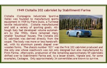 CISITALIA 202 кабриолет производства Стабилименти Фарина (1949),голубой