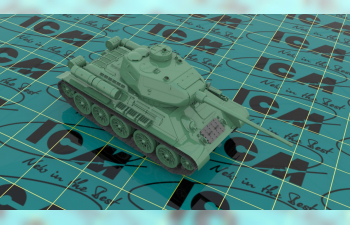 Сборная модель Т-34-85 с советским танковым десантом