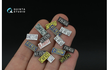 3D Декаль Автомобильные номера США, юго-восточные штаты, 1950-1960 (для всех моделей) (на метал. основании) ч2