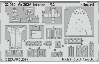 набор фототравления для Me 262A интерьер