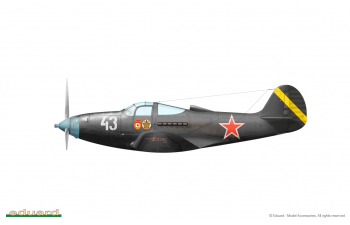 Сборная модель Американский истребитель Bell P-39 Airacobra в окраске советских ассов