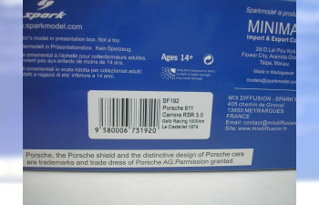 Porsche 911 Carrera RSR 3.0 Gelo Racing #57 1000km Le Castellet 1974 T. Schenken - R. Stommelen