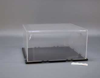 Бокс акриловый 150х150х80, основание черный глянец