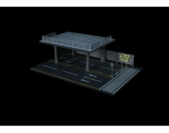 Diorama *A-building scene*, grey