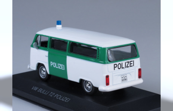 VOLKSWAGEN Bulli T2 Polizei Fensterbus, white / green